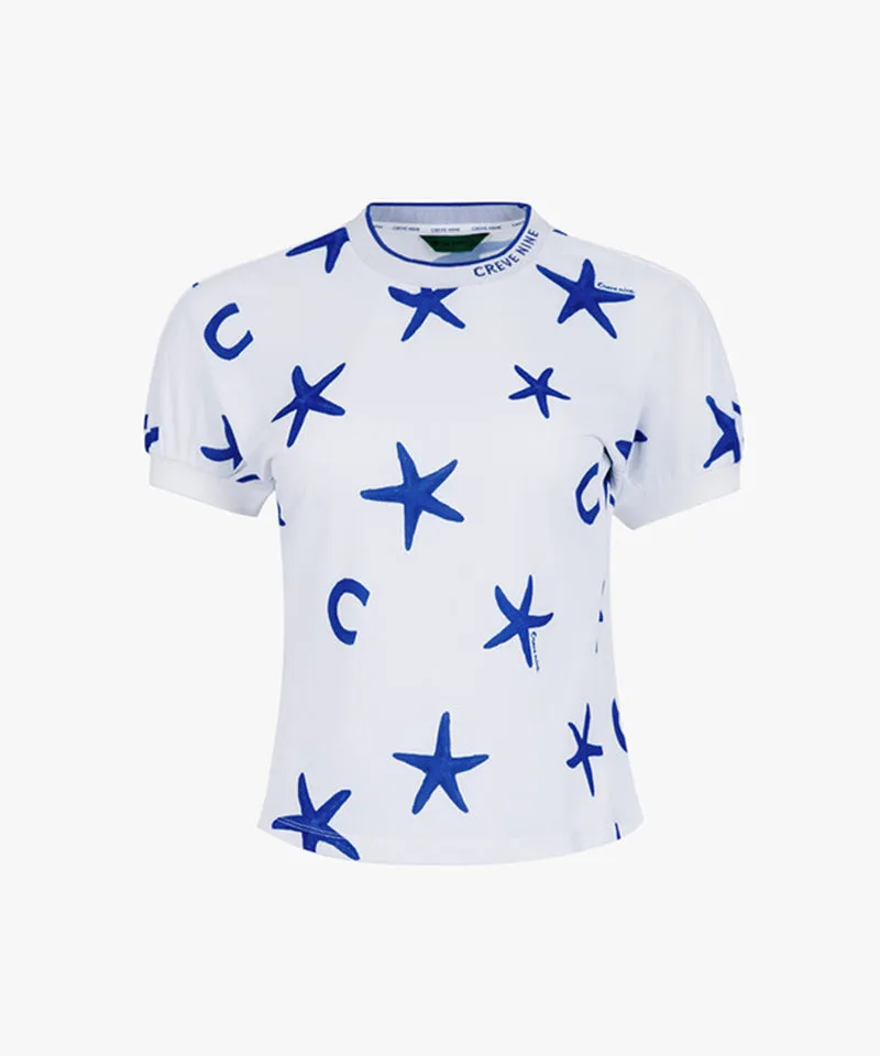 CREVE NINE: Marine Star Cooling Round Tee - 2 Colors