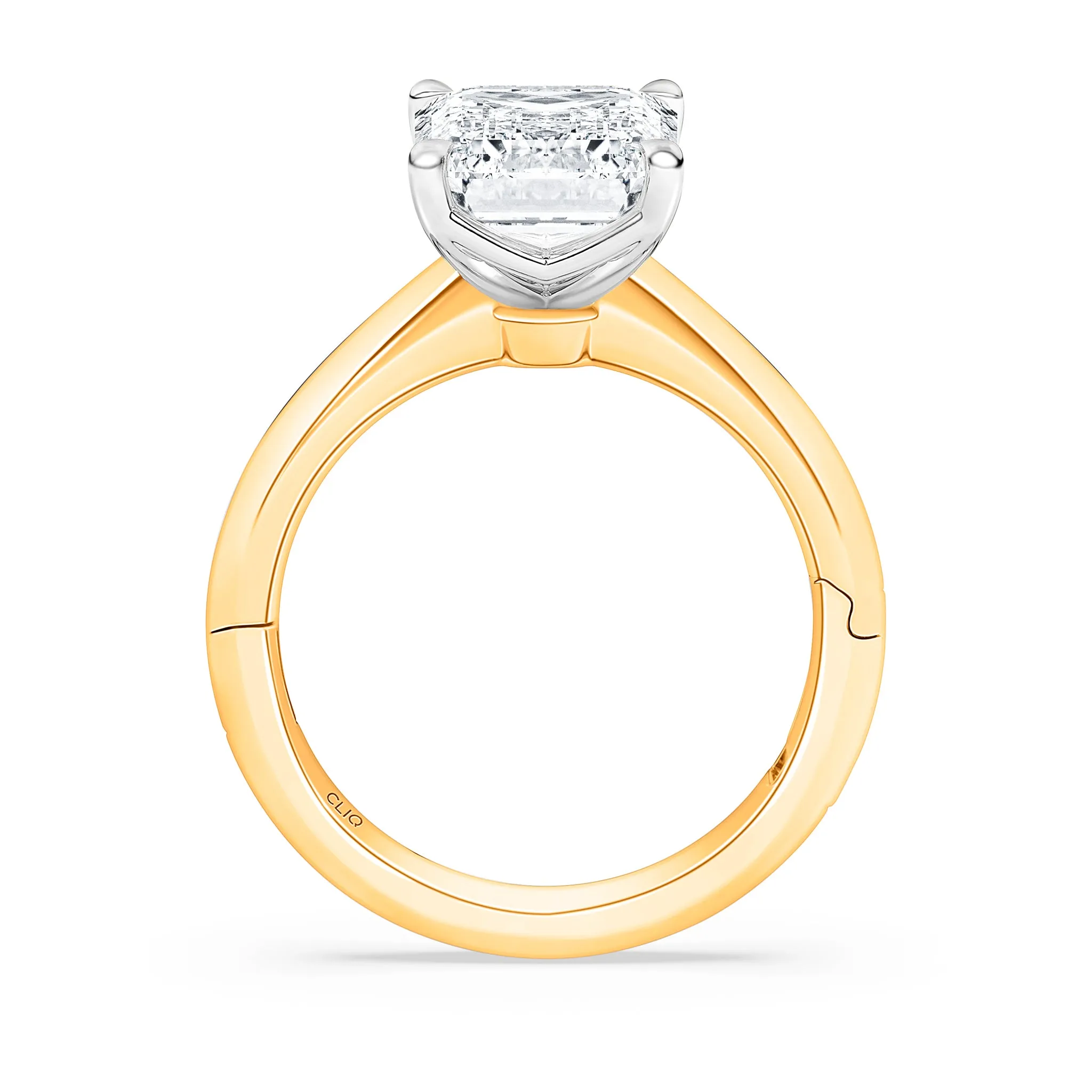 Crosby Emerald Cut Solitaire Engagement Ring