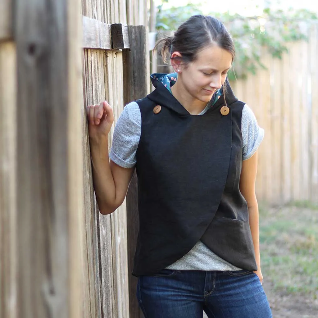 Crossroads Vest Add-on Sewing Pattern - Women's/Curved Fit