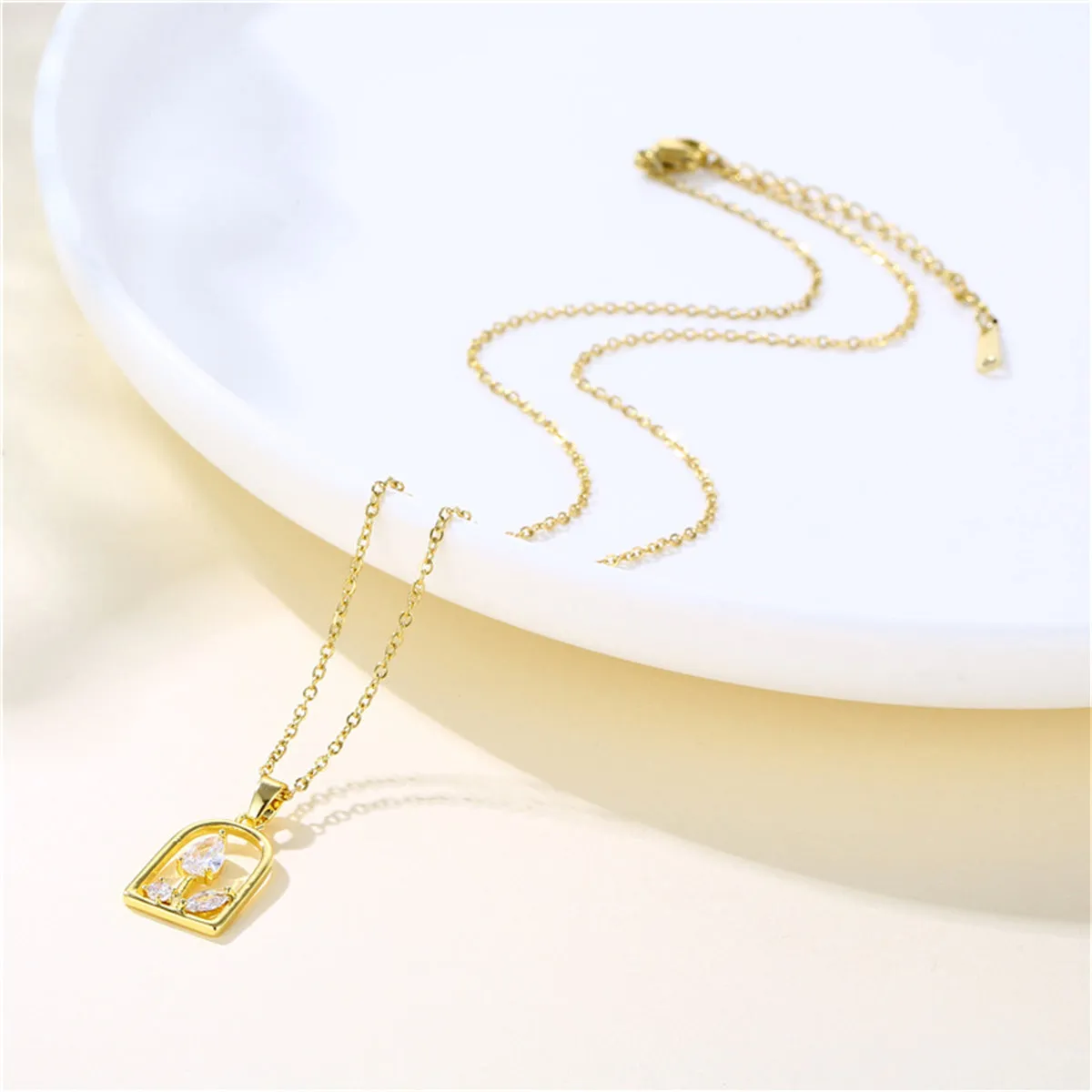 Crystal & 18K Gold-Plated Vase Pendant Necklace