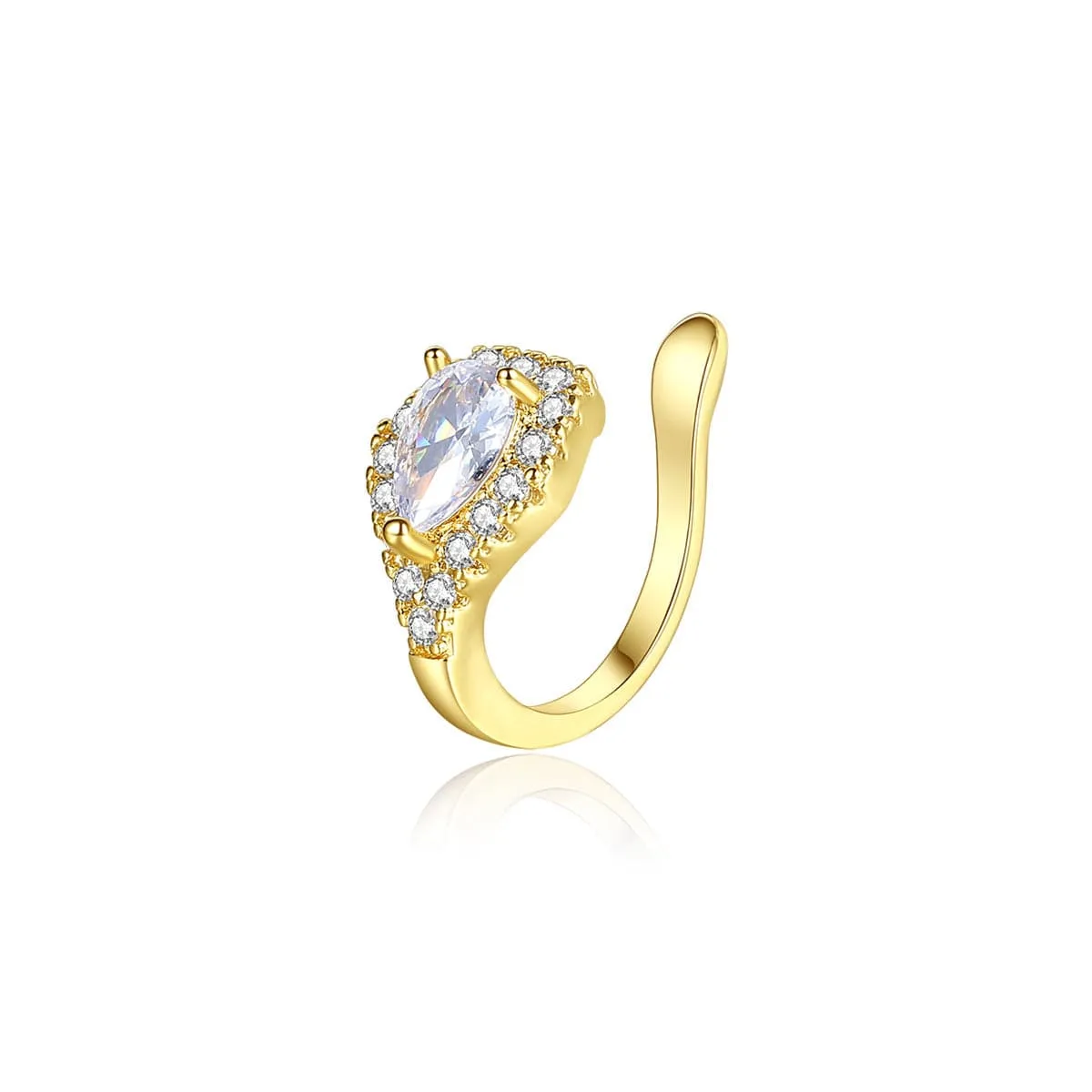 Crystal & Cubic Zirconia Drop Ear Cuff