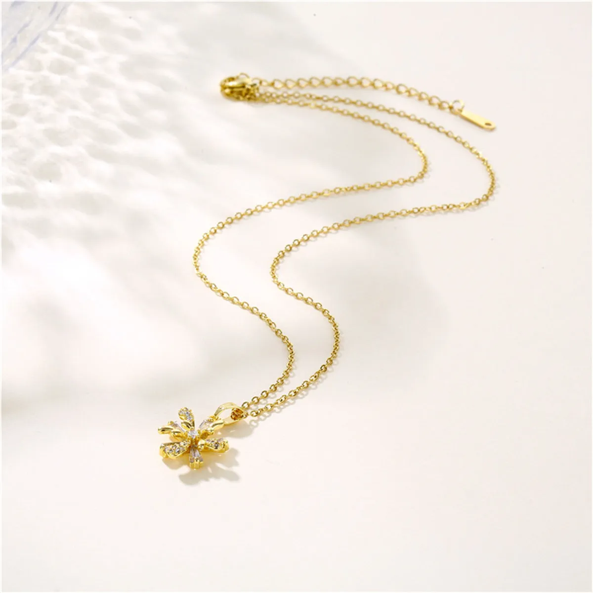 Crystal & Cubic Zirconia Floral Pendant Necklace
