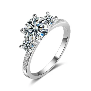 Crystal & Cubic Zirconia Round-Cut Ring