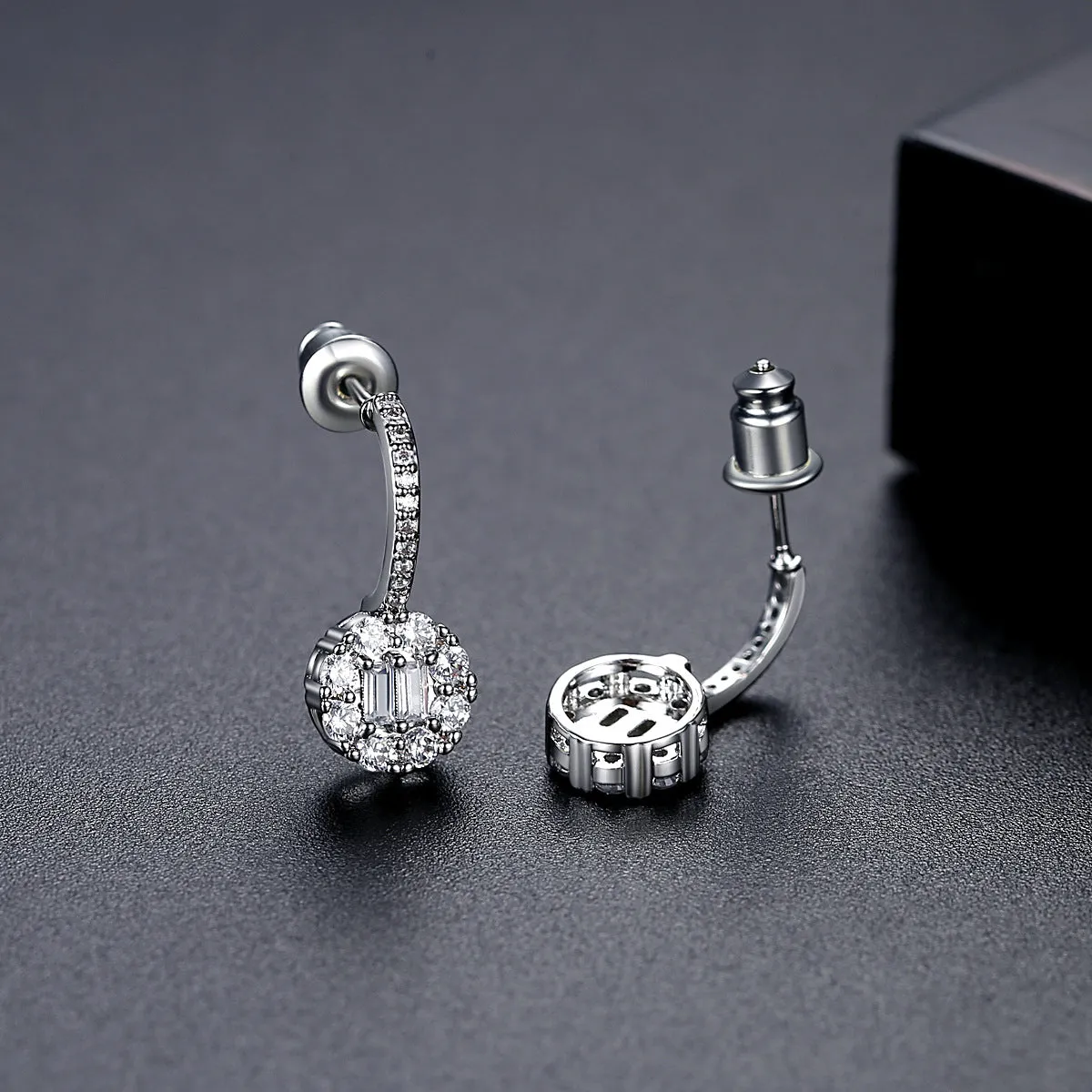 Crystal & Cubic Zirconia Silver-Plated Guitar Drop Earrings