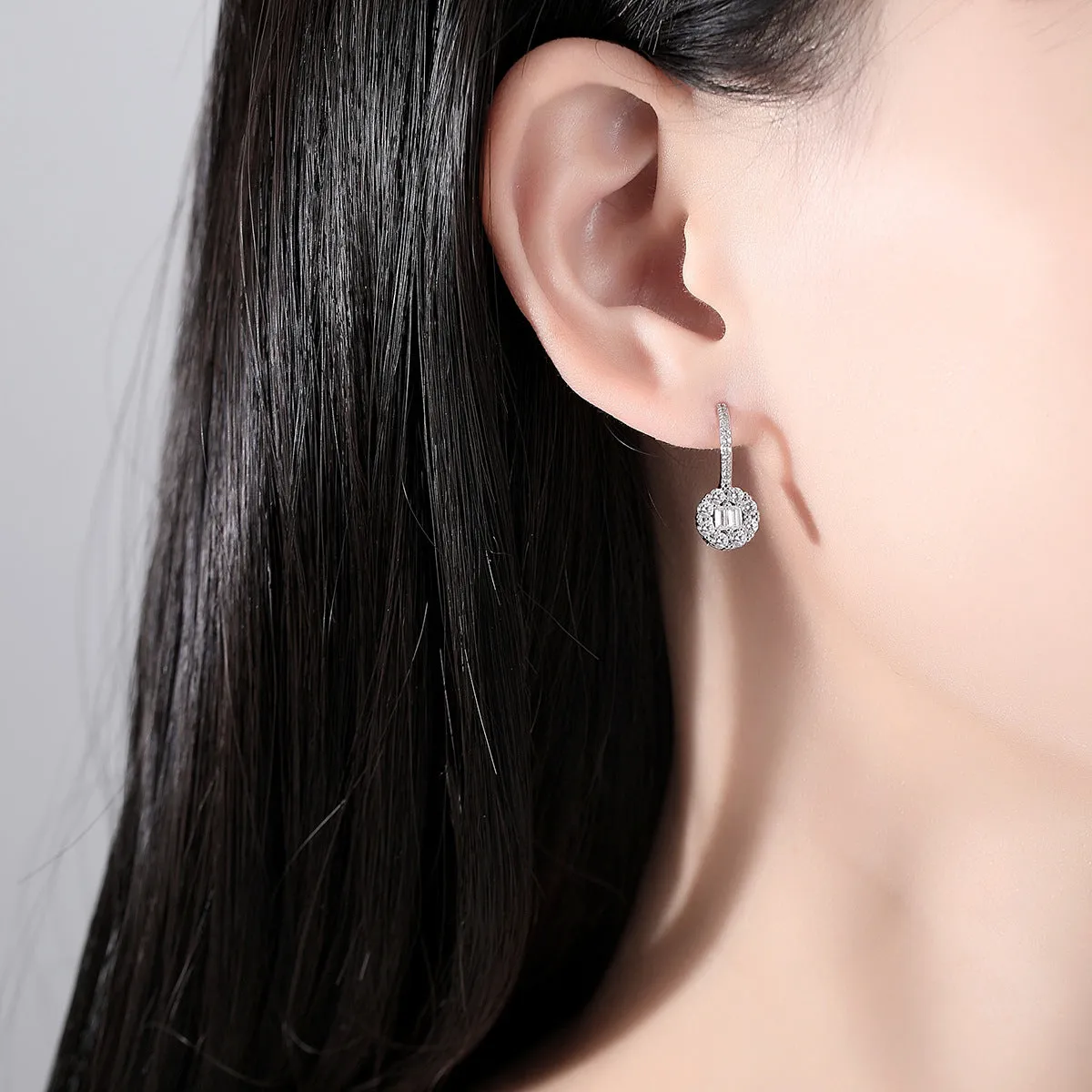 Crystal & Cubic Zirconia Silver-Plated Guitar Drop Earrings