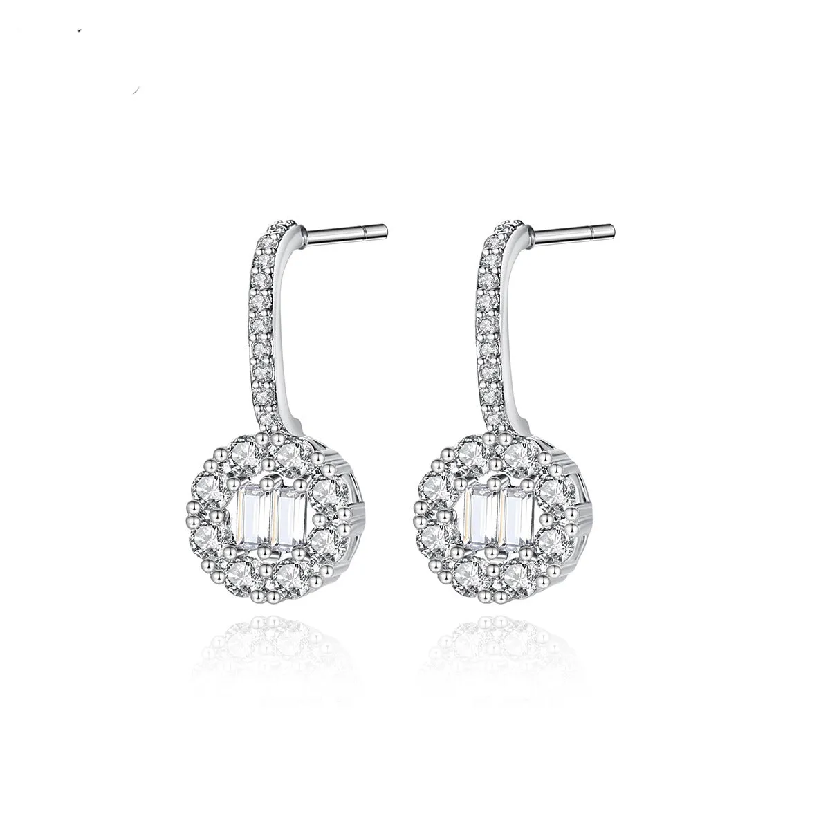 Crystal & Cubic Zirconia Silver-Plated Guitar Drop Earrings