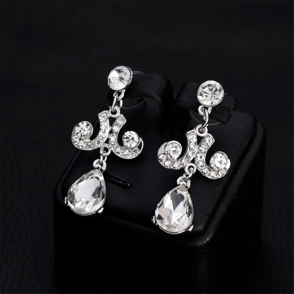 Crystal & Cubic Zirconia Swirl Collar Necklace Set