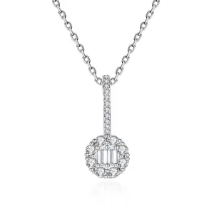 Crystal & Silver-Plated Guitar Pendant Necklace