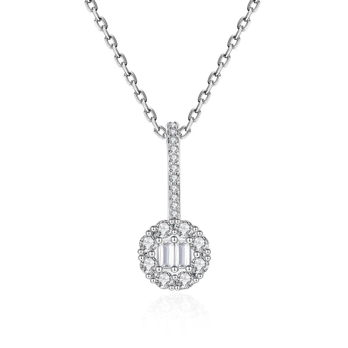 Crystal & Silver-Plated Guitar Pendant Necklace