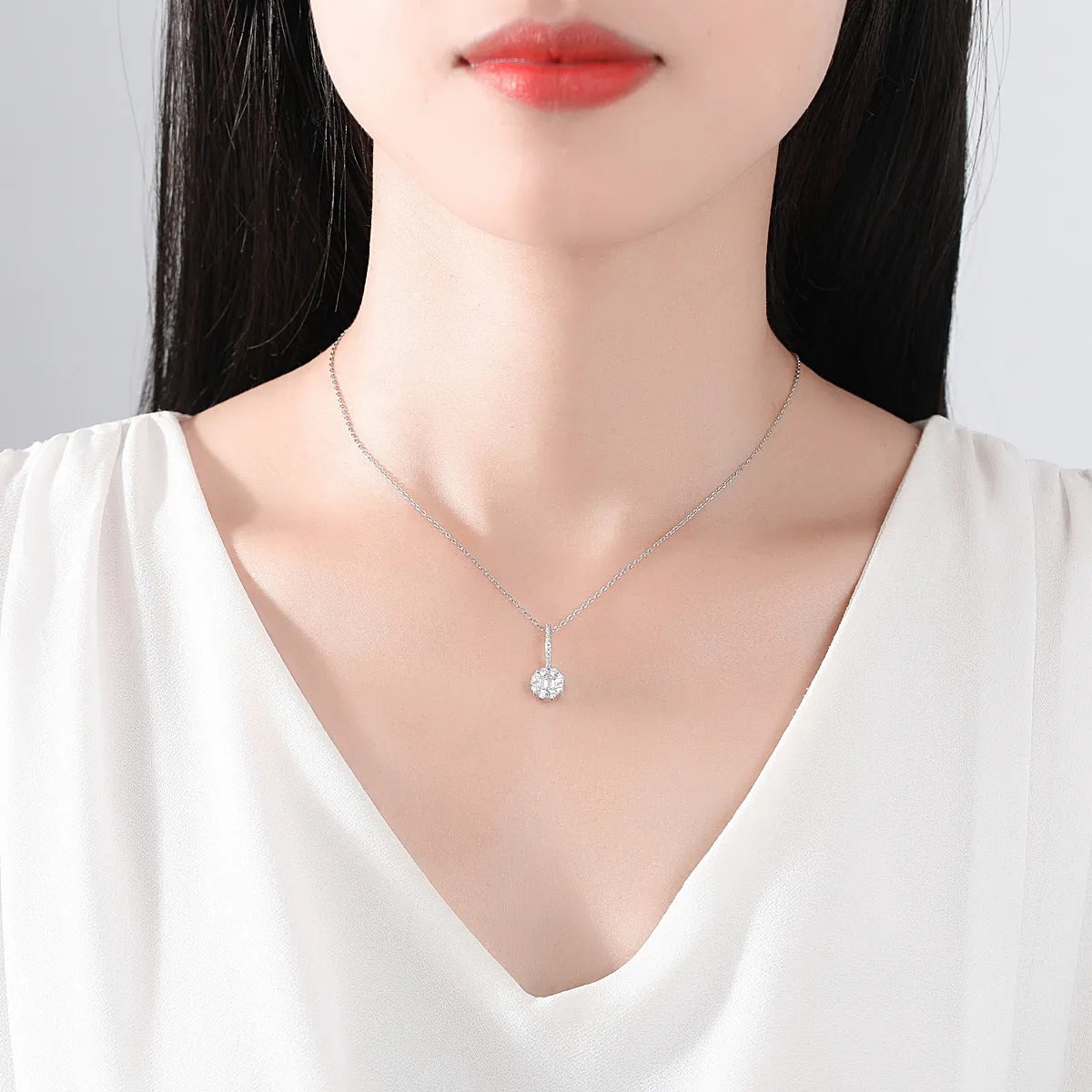Crystal & Silver-Plated Guitar Pendant Necklace