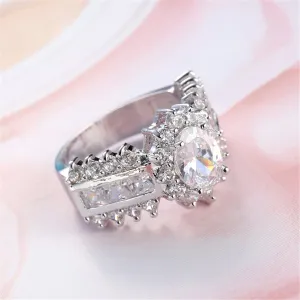 Crystal & Silver-Plated Hola Ring