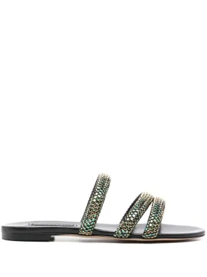 Crystal embellished sandals