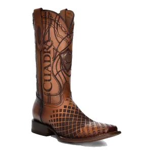 Cuadra Engraved Honey Leather Western Boots CU500