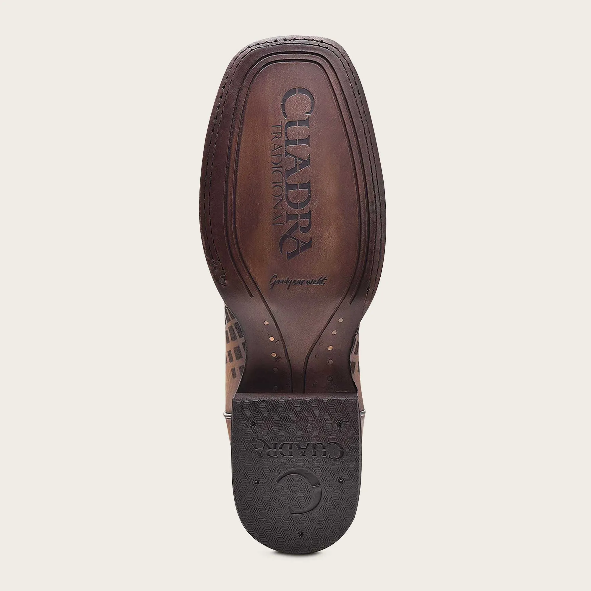 Cuadra Engraved Honey Leather Western Boots CU500