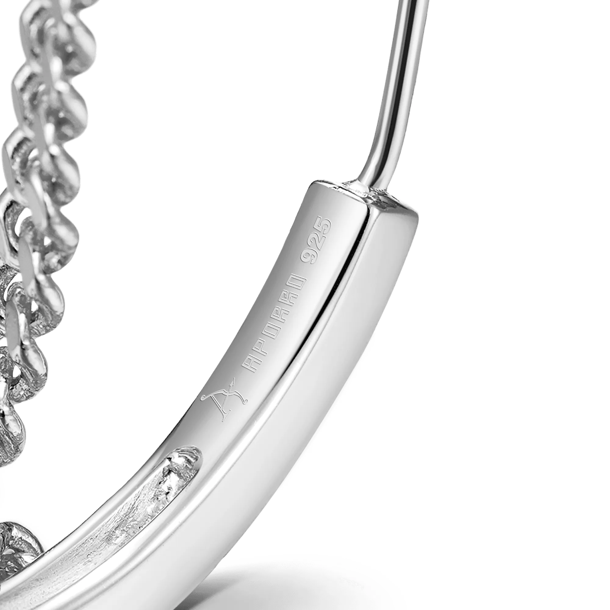 Cuban Link Mix One Row Hoop Earring - Single