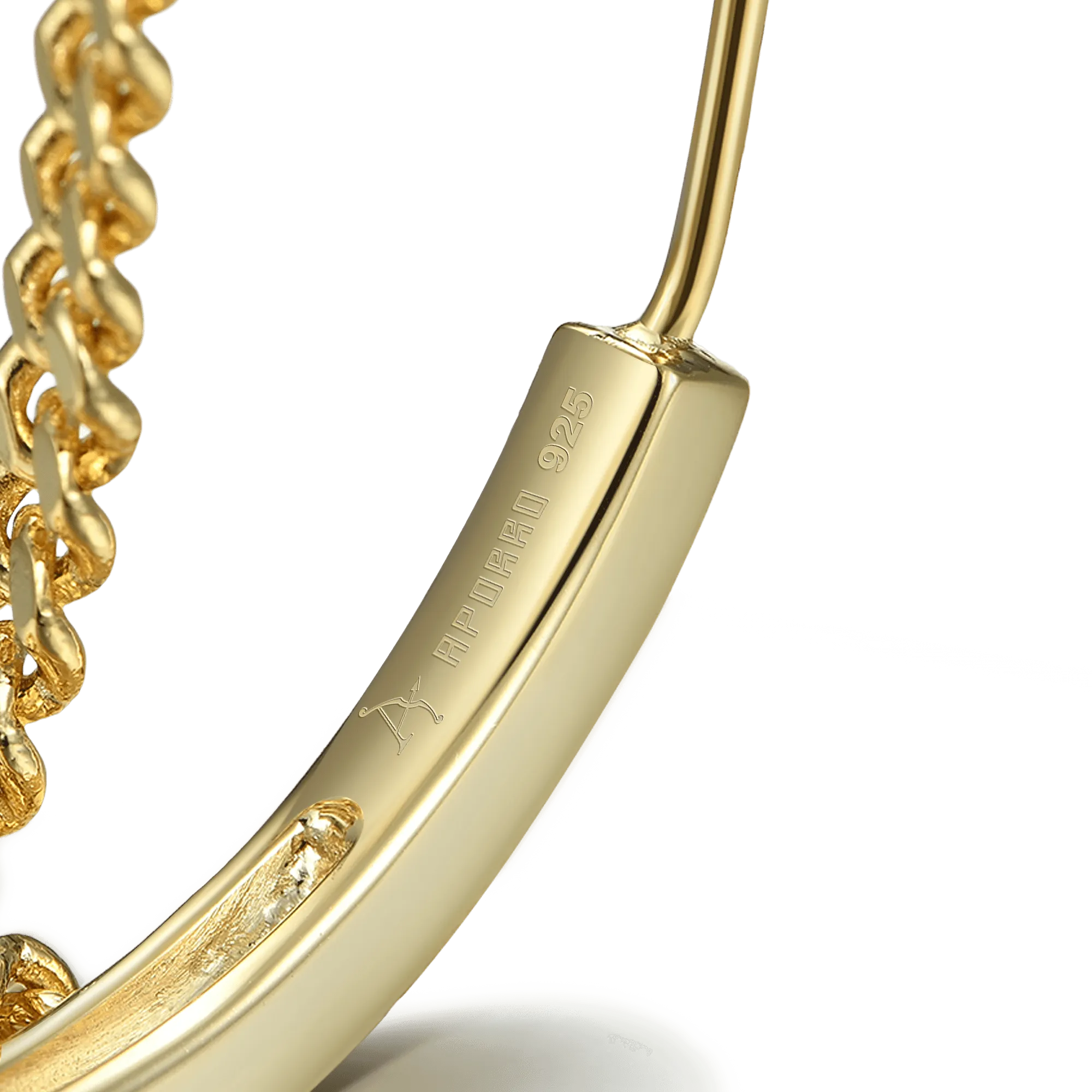 Cuban Link Mix One Row Hoop Earring - Single