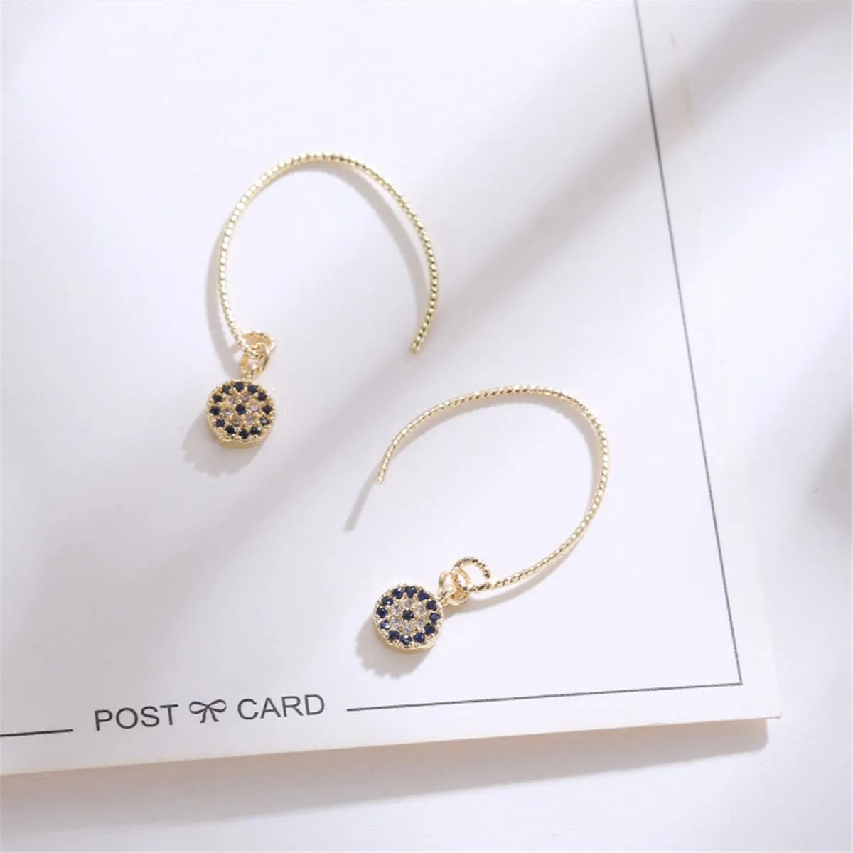Cubic Zirconia & 18K Gold-Plated Devil's Eyes Drop Earrings