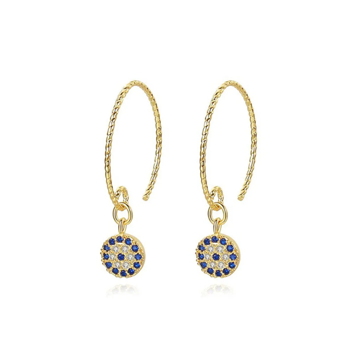 Cubic Zirconia & 18K Gold-Plated Devil's Eyes Drop Earrings