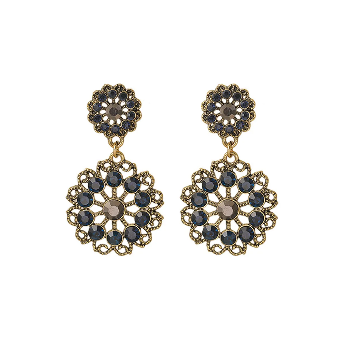 Cubic Zirconia & 18K Gold-Plated Ferris Wheel Drop Earrings