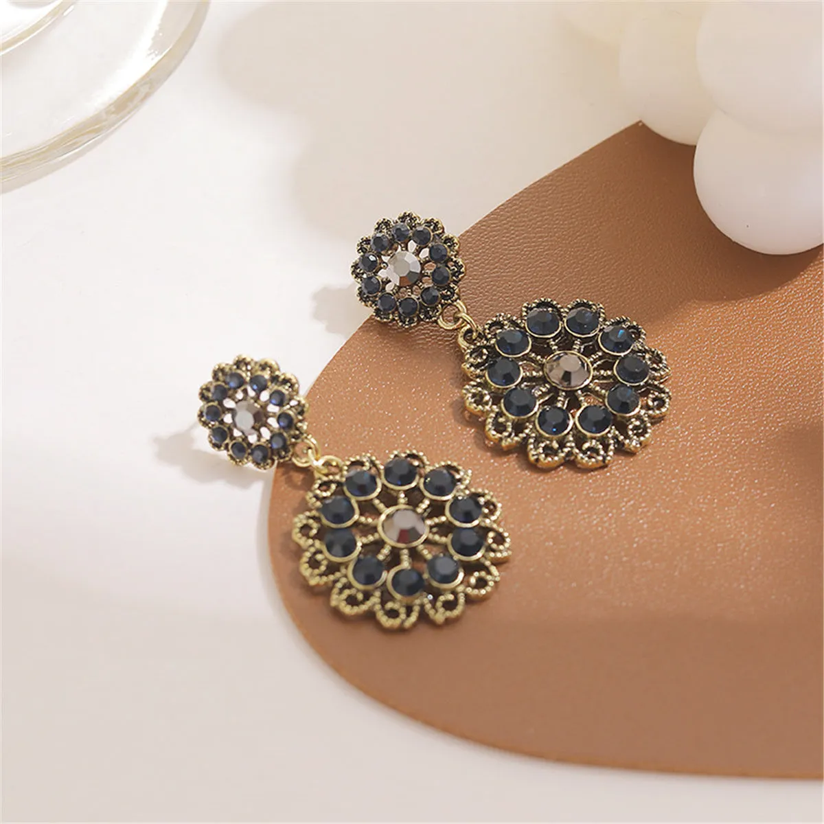 Cubic Zirconia & 18K Gold-Plated Ferris Wheel Drop Earrings