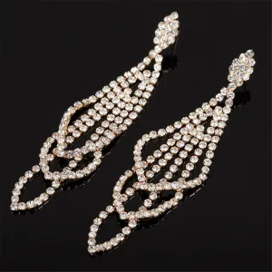 Cubic Zirconia & 18K Gold-Plated Layer Drop Earrings
