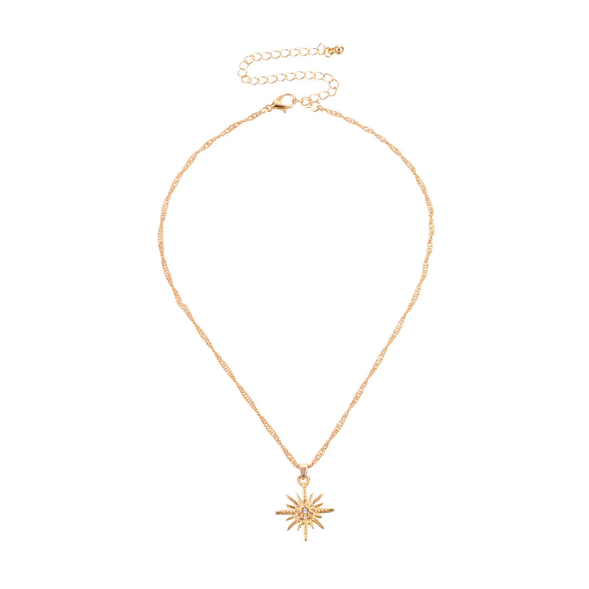 Cubic Zirconia & 18K Gold-Plated Star Pendant Necklace