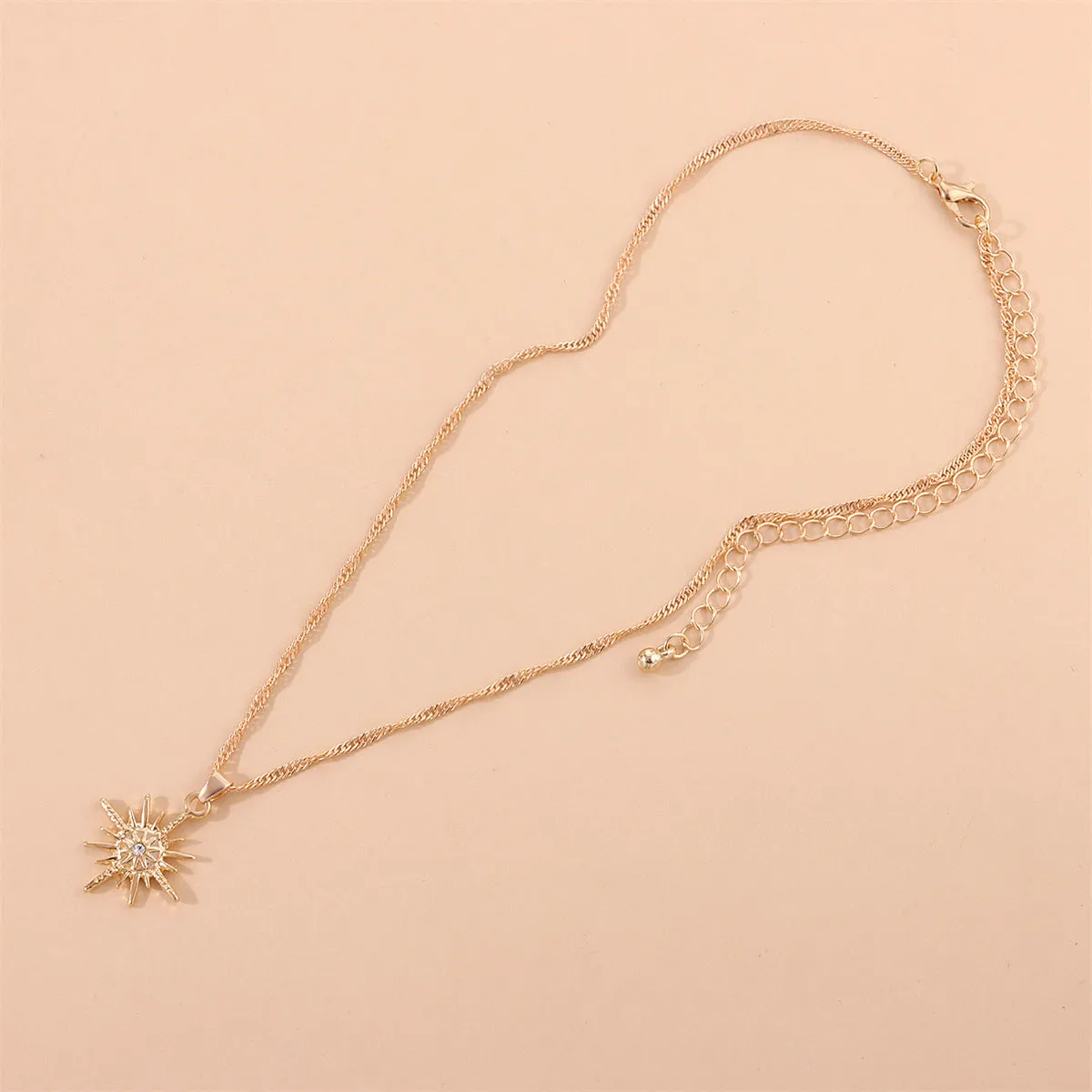 Cubic Zirconia & 18K Gold-Plated Star Pendant Necklace
