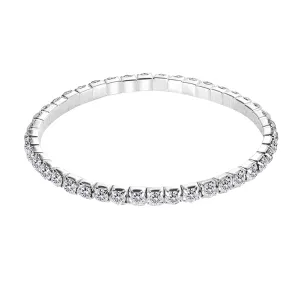 Cubic Zirconia & Silver-Plated Tennis Bracelet
