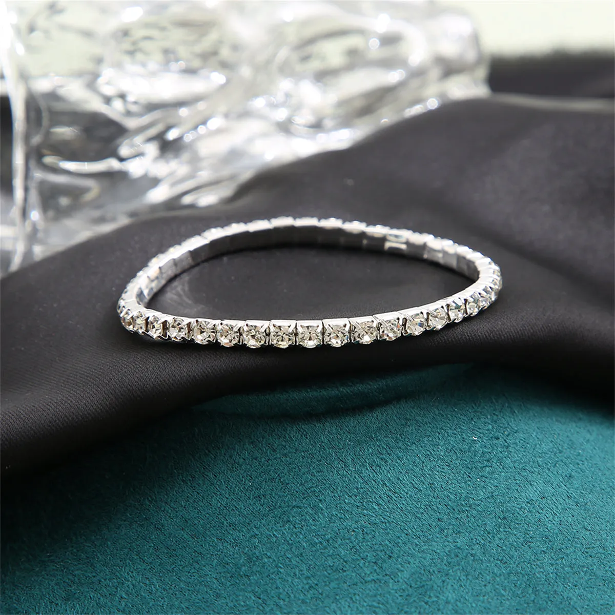 Cubic Zirconia & Silver-Plated Tennis Bracelet