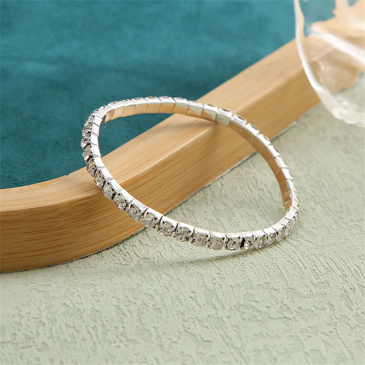 Cubic Zirconia & Silver-Plated Tennis Bracelet