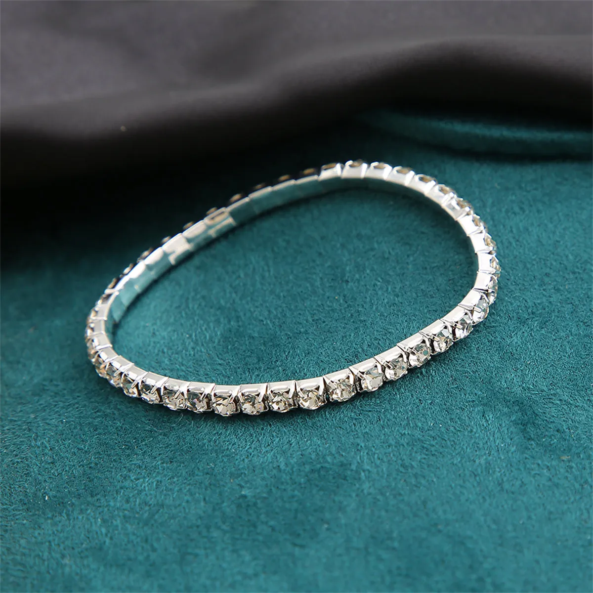 Cubic Zirconia & Silver-Plated Tennis Bracelet