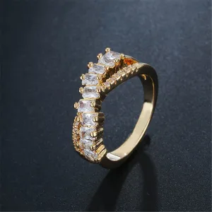 Cubic Zirconia Crisscross Ring