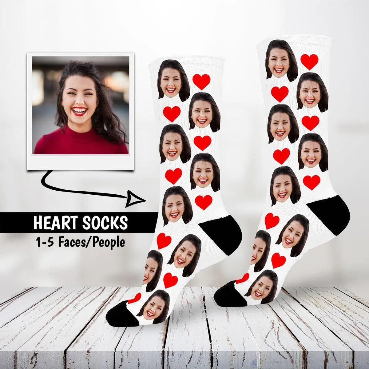 Custom Heart Socks