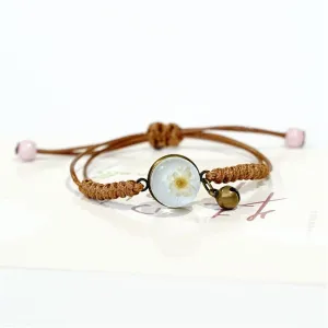 Daisy & 18K Gold-Plated Bell Woven Charm Bracelet
