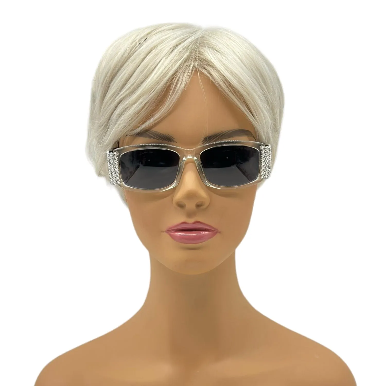 DANIEL SWAROVSKI Vintage Translucent Crystal-Embellished Sunglasses - Black