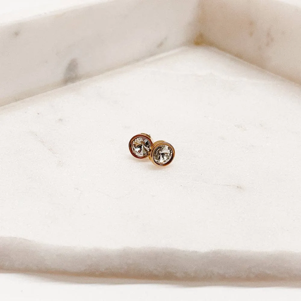Daphine Diamond Stud Earrings - WATERPROOF
