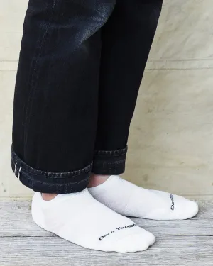 Darn Tough 1039 White Merino Wool Run No Show Tab Ultra-Lightweight With Cushion Socks