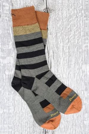 Darn Tough Black / Fatigue Wool Socks Warlock Crew Light