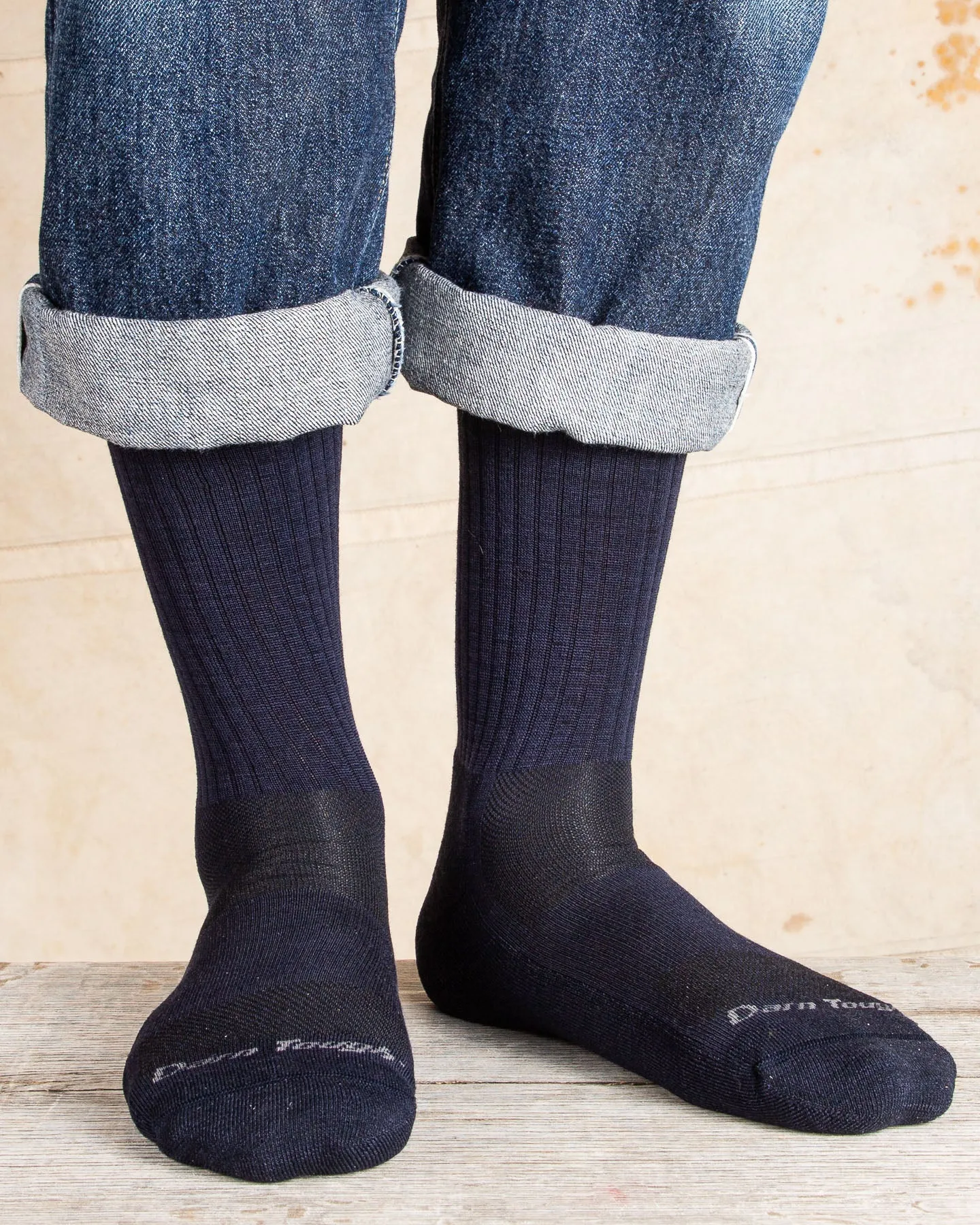 Darn Tough Navy Merino Wool Standard Crew Light Socks