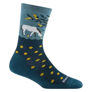 Darn Tough Womens Wild Life Crew Lightweight Lifestyle Socks - Clearance