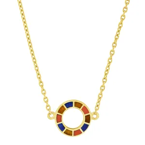 Dash Circle Gold Vermeil Sterling Necklace