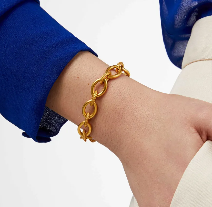Delphine Link Bracelet-  Gold