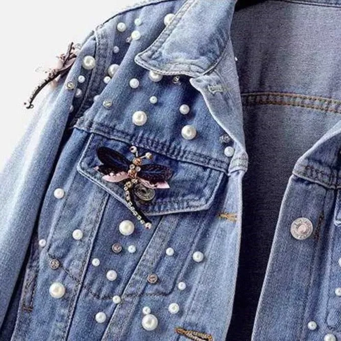 Denim Bella™ | Women's Eye-Catching Denim Jacket | Distressed Style, Lightweight Fabric & Trendy Fit