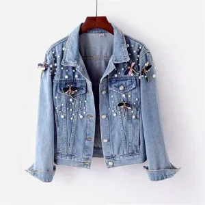Denim Bella™ | Women's Eye-Catching Denim Jacket | Distressed Style, Lightweight Fabric & Trendy Fit