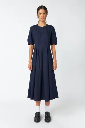 Denim godet dress