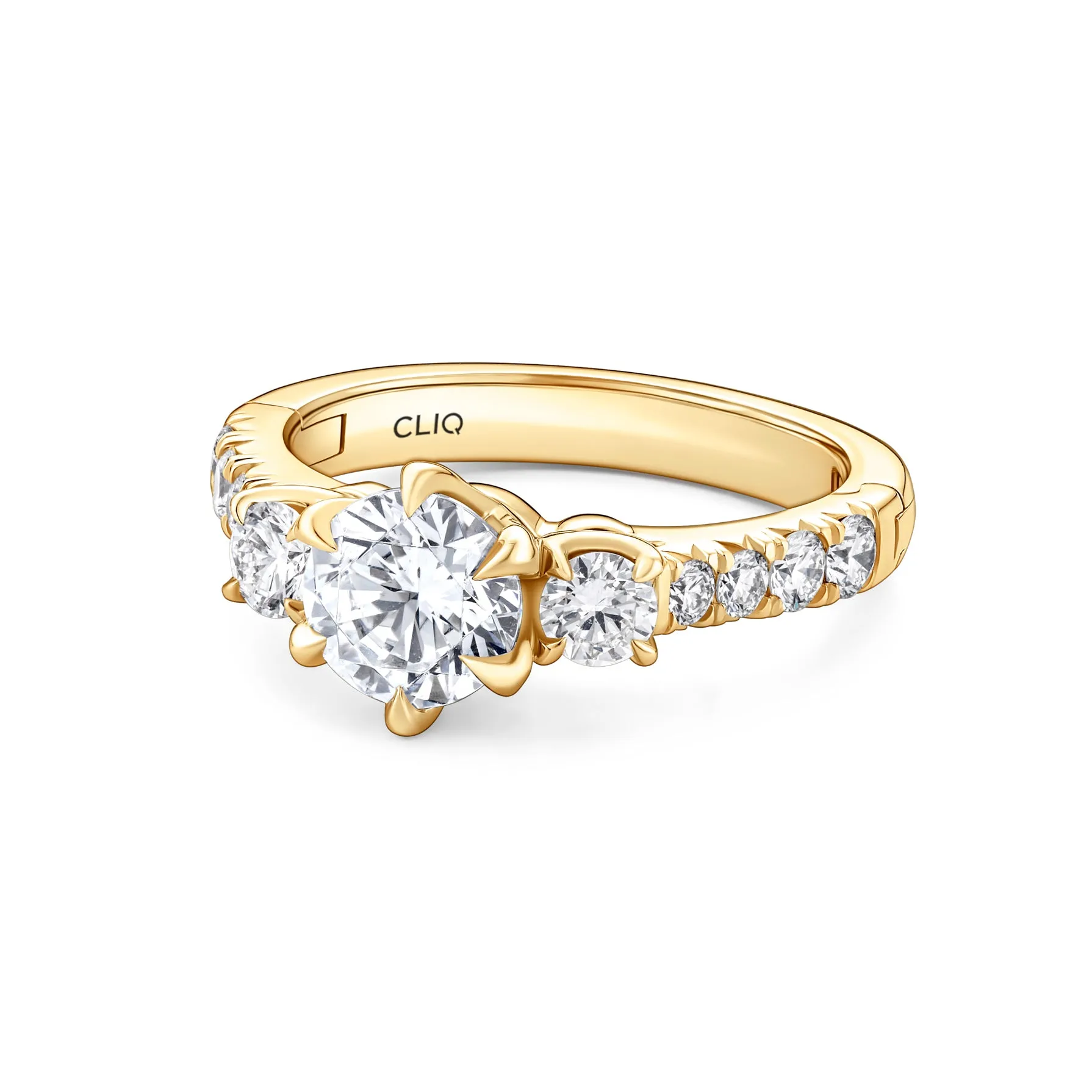 Devaraux Three Stone Diamond Engagement Ring