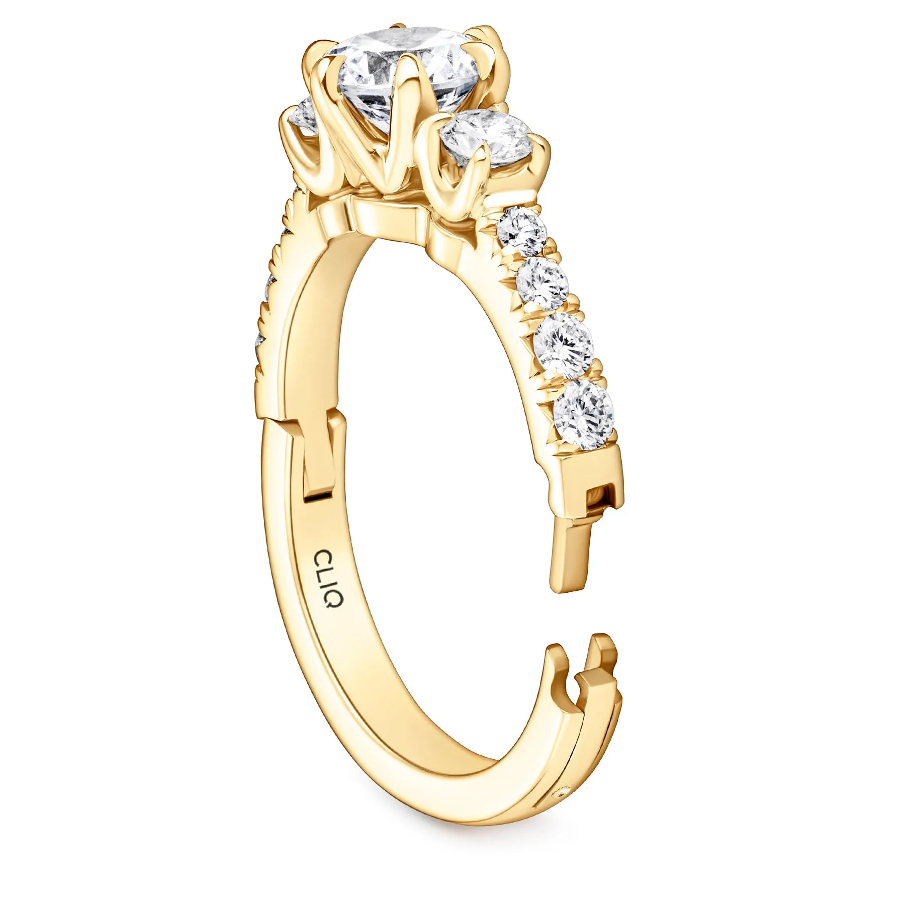 Devaraux Three Stone Diamond Engagement Ring