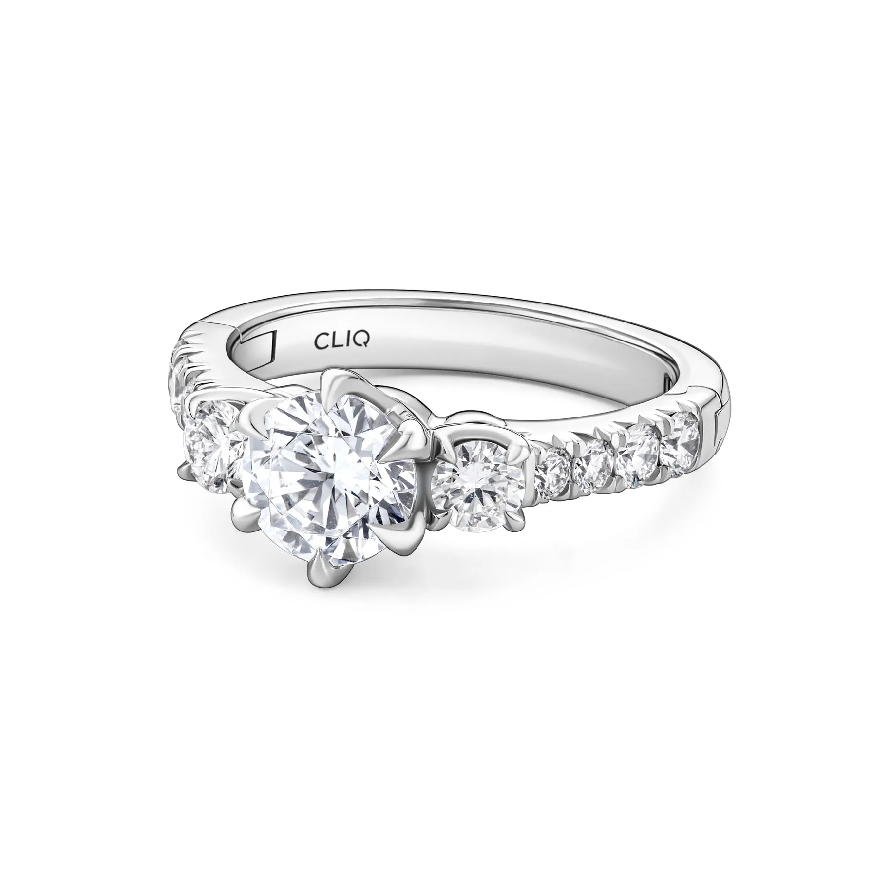 Devaraux Three Stone Diamond Engagement Ring