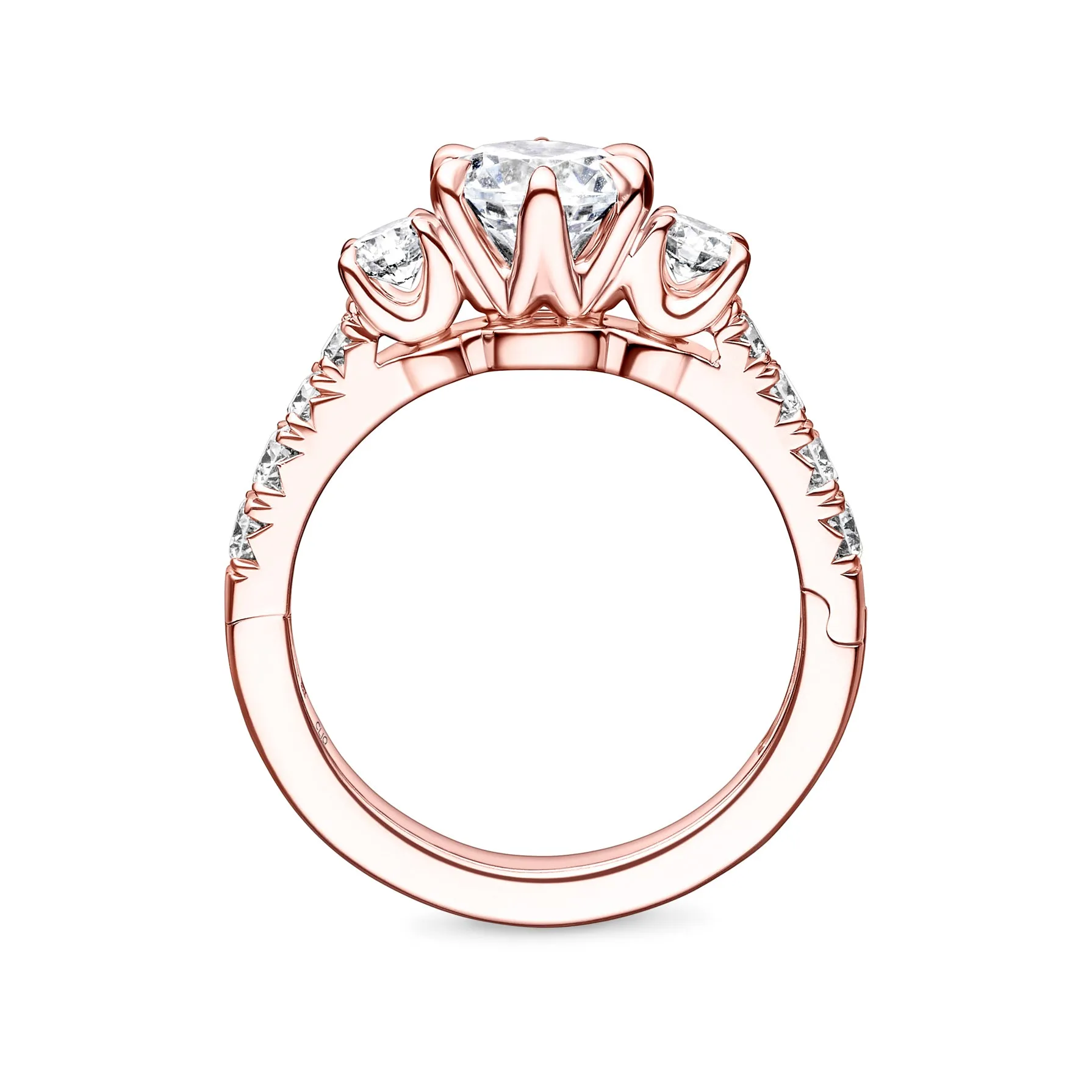 Devaraux Three Stone Diamond Engagement Ring
