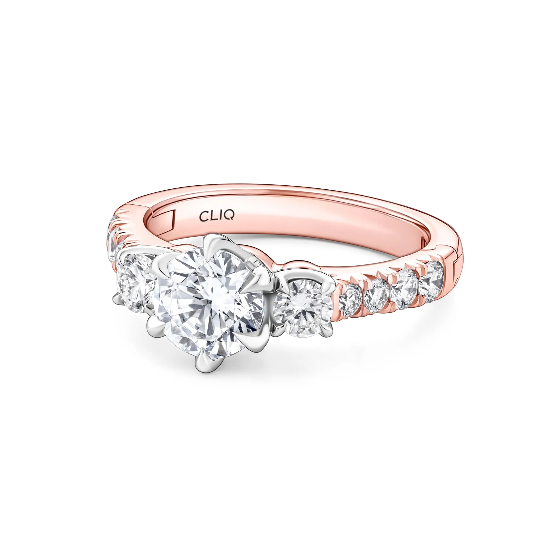 Devaraux Three Stone Diamond Engagement Ring